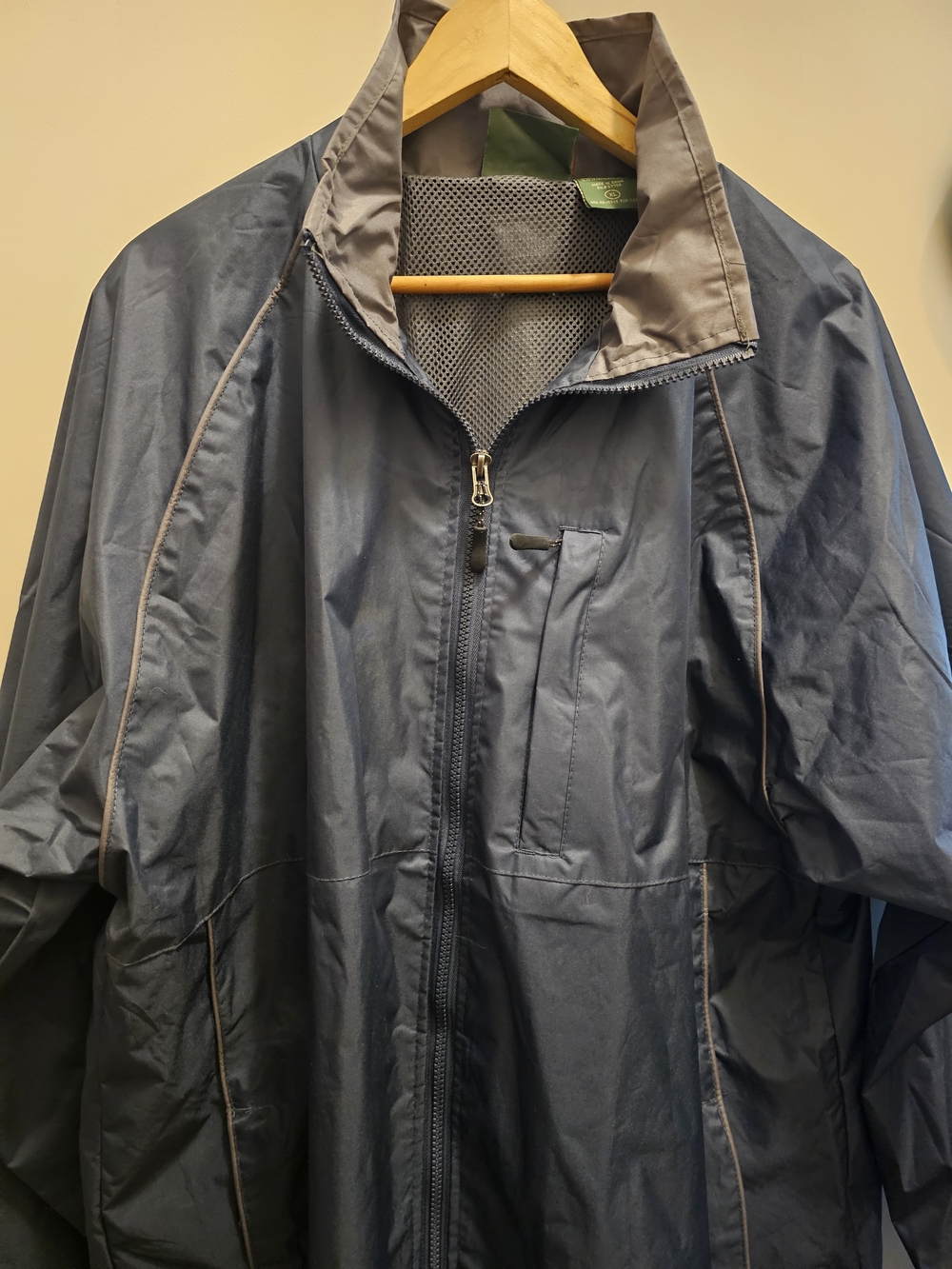 Stillwater Supply Co Men's XL Gray Rain Jacket Xm-ls Mesh Lined Windbreaker